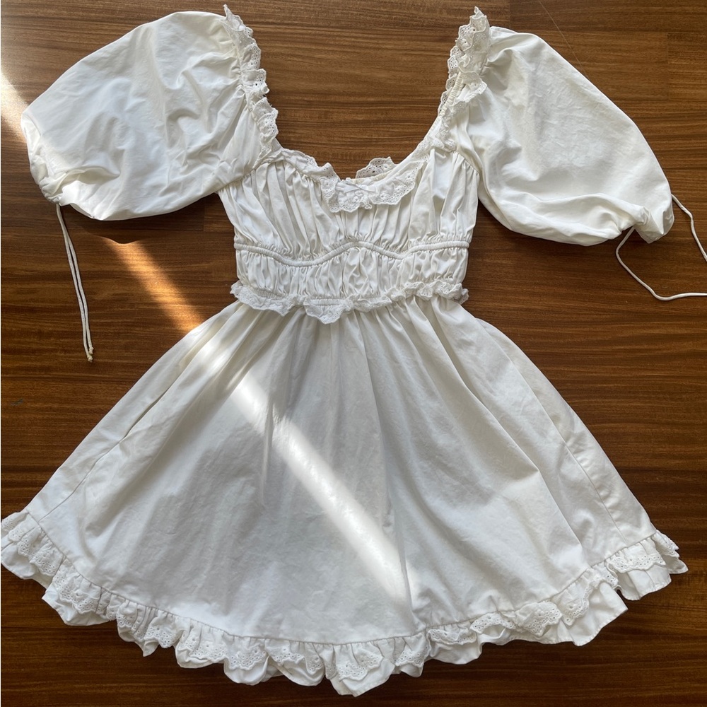 For Love And Lemons Jackson White Mini Dress